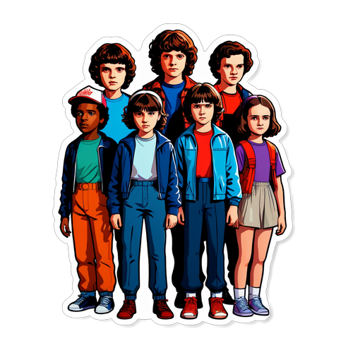 Stranger Things Season 5 Characters Sticker