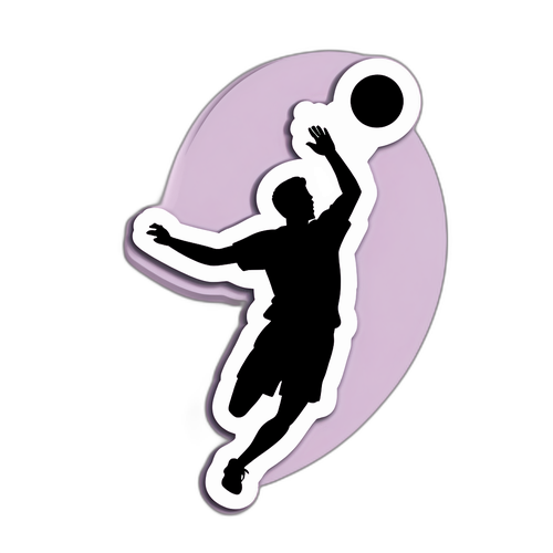 Silhouette zawodnika w akcji