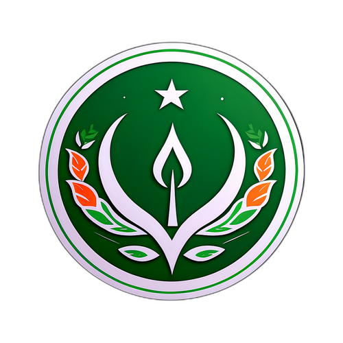 Hamas-logotyp i modern stil med grönska