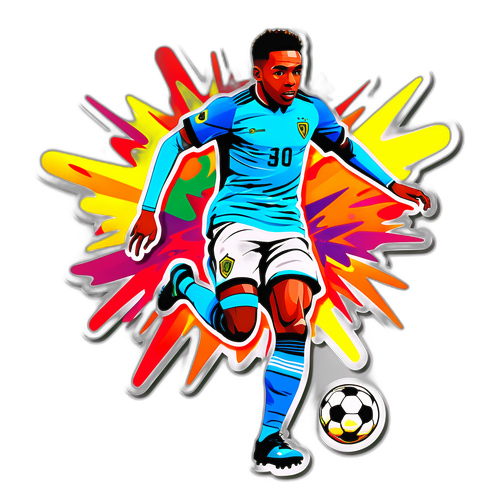 Jogador de Futebol em Ação