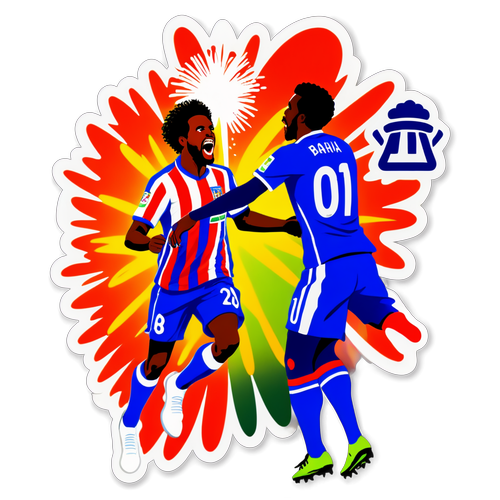 Stiker Momen Enerjik Bahia dan Nacional