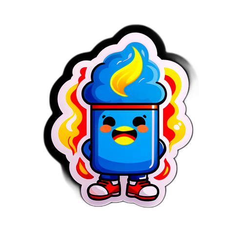 熱慣れの重要性を促進するユニークなキャラクターのステッカー