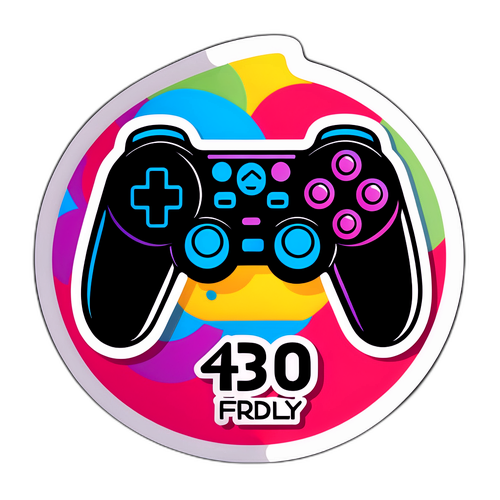 Étiquette de Black Friday - Manette de jeu Joyeuse