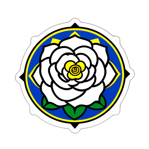 Leeds United Logo med Hvit Rose