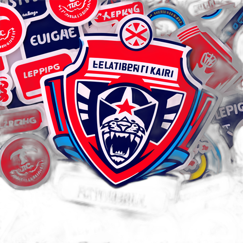 สติกเกอร์โลโก้ทีมฟุตบอลไลป์ซิกพร้อมข้อความเชียร์