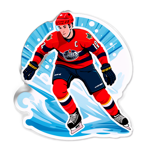Dynamic Ice Skating Sticker