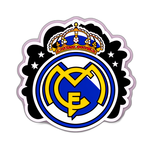 Real Madrid Klublogo med Stjerner