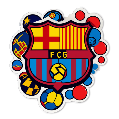 Muunganiko wa Upendo na Soka: Sticker ya Barcelona Inayowaka Kila Mahali!