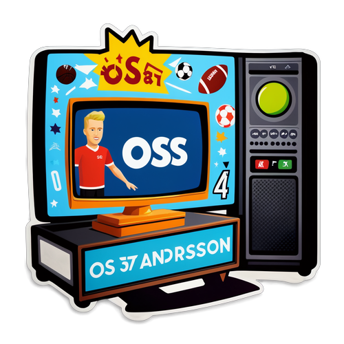 Upplev Sportens Puls med Kim Andersson: OS TV Sticker Som Får Dig att Känna Adrenalinet!