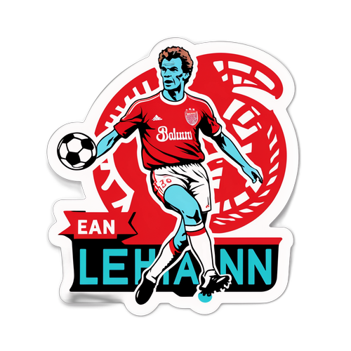Vintage-sticker av Jens Lehmann i aktion