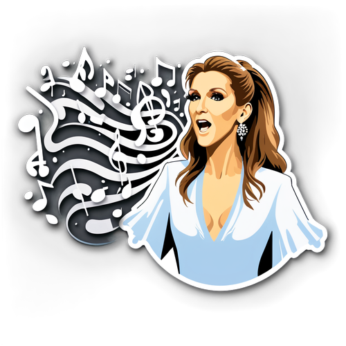 Kesempurnaan Suara: Sticker Celine Dion yang Menggugah Nostalgia dan Cinta Musik!