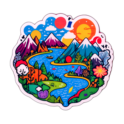 A Whimsical Landscape of Iconic Moments