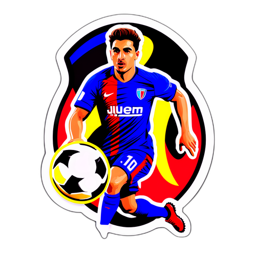 Sticker cu Lorenzo Biliboc în acțiune