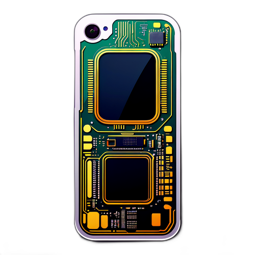 Design futuriste de l'iPhone 17 avec circuit imprimé