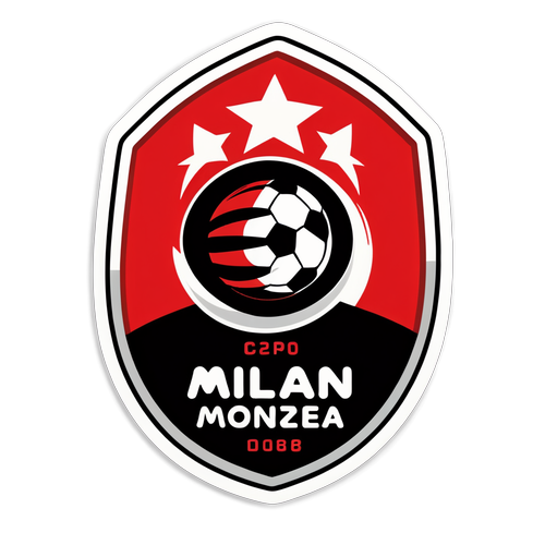 Aufkleber für das Spiel Milan gegen Monza