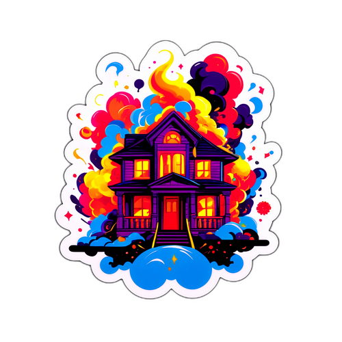 Isang Artistikong Sticker ng Pelikulang 'A House of Dynamite'