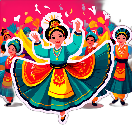 传统服饰舞者在文化节上表演