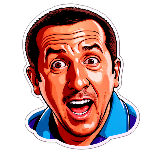 Vicces arckifejezésű Adam Sandler matrica