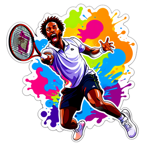 Adesivo di Monfils in azione
