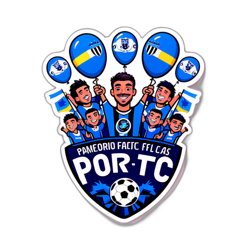 Εντυπωσιακή αποτύπωση παθιασμένων φιλάθλων με μπαλόνια και σημαίες της Porto FC