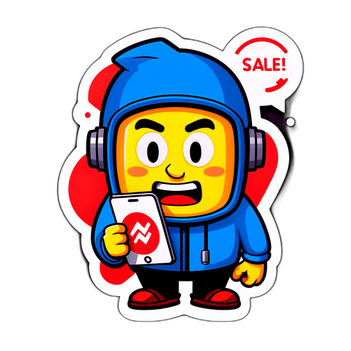 Sticker inspirowany Downdetectorem