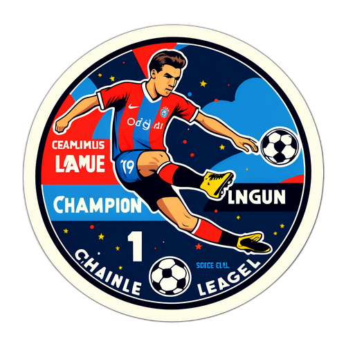 Retro-sticker som hyllar Champions League