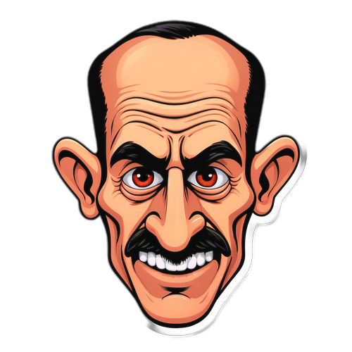 Humorvolle Karikatur von Haftbefehl