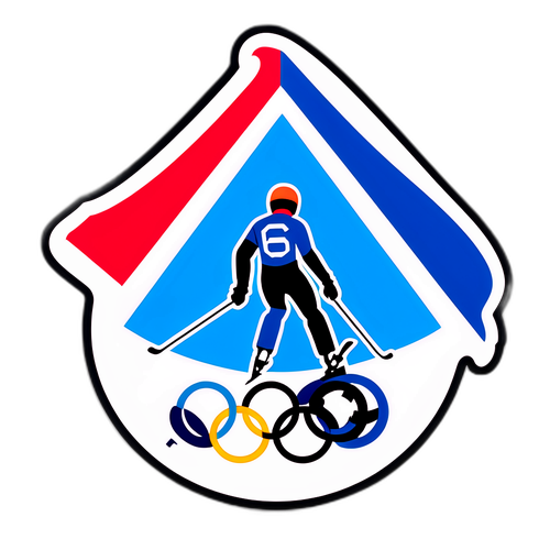 Autocollant de l'événement de ski alpin - JO d'hiver 2026