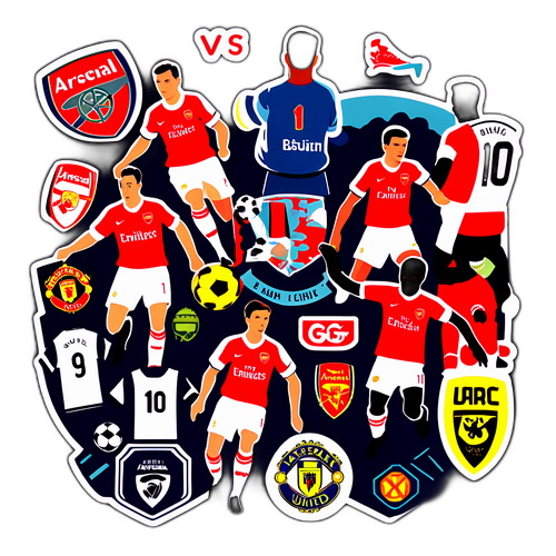 Nostalgic Arsenal vs Man Utd Sticker