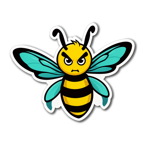 Buzzing Loyalty: The Fierce Hornet Sticker