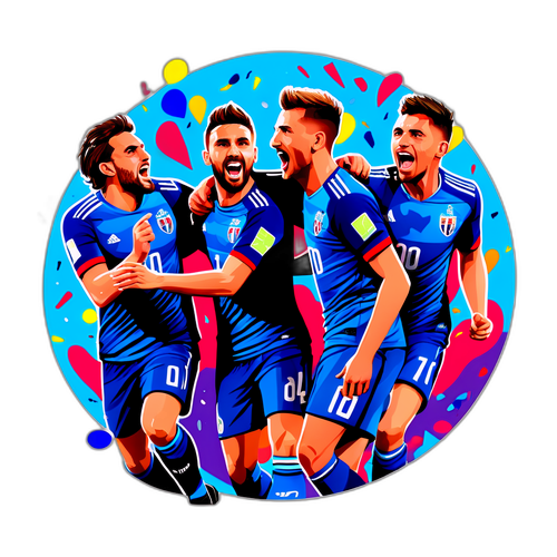 Fotbaliștii Poli Iași sărbătorește un gol decisiv