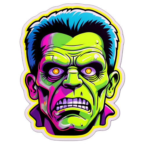 Moderní Frankenstein v pop-art stylu