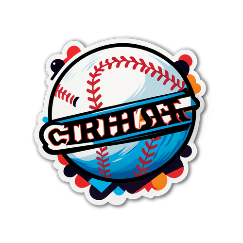 Dynamic Baseball Tribute Sticker