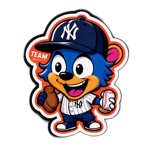 Makulay na Sticker ng Maskot ng Yankees
