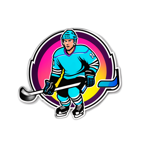 Логотип хоккейной команды в комикс-стиле