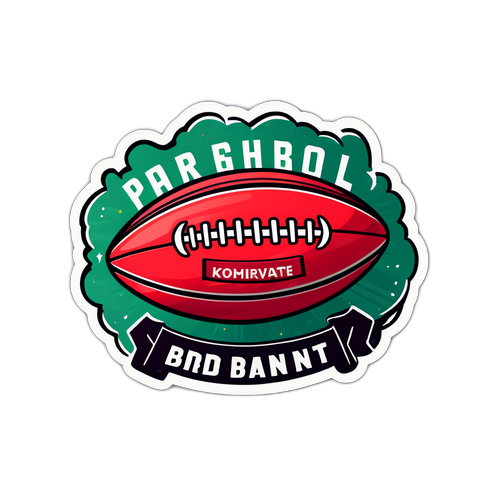 Sticker cu mesaj inspirațional legat de fotbal