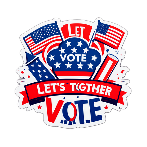 Een krachtig beeld van protestborden voor de nationale staking met de tekst 'Laten We Samen Stemmen'