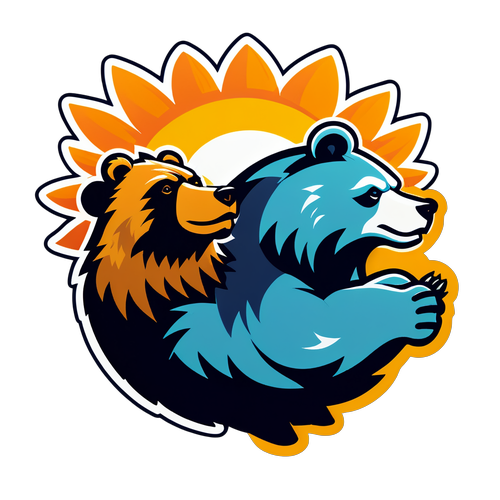 Minimalistik na Sticker para sa Laban ng Suns at Grizzlies