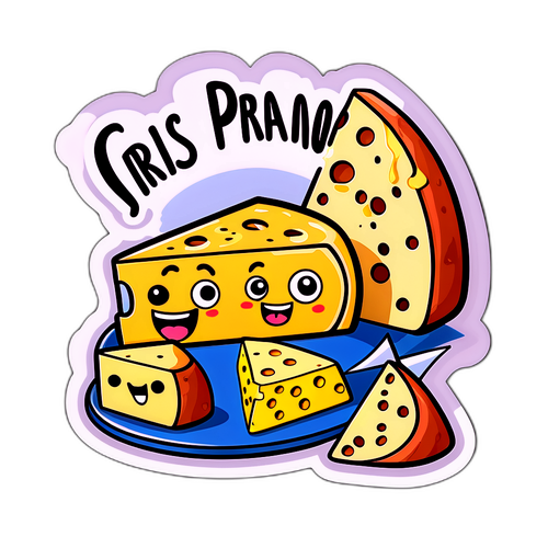Adesivo umoristico a tema formaggio 'Crisi Grana Padano'