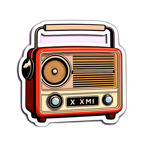 विंटेज रेडियो स्टिकर