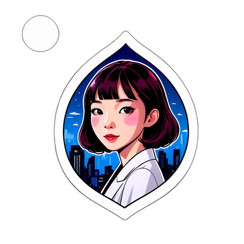 옥자연의 세련된 이미지 스티커