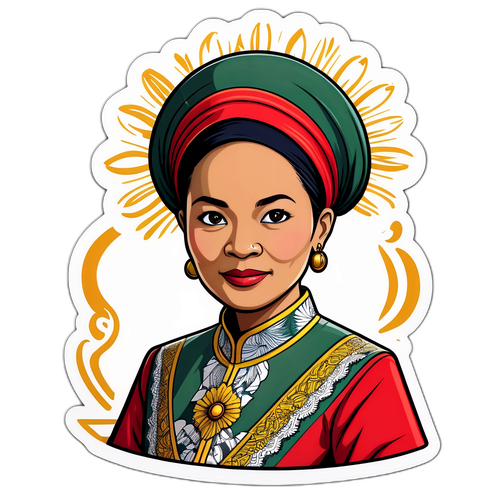 Stiker Retno Marsudi dalam Busana Adat Indonesia