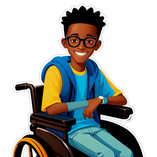 Somali Teenage Boy in Powerchair