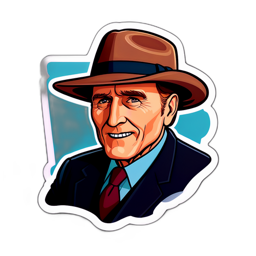 สติกเกอร์การ์ตูนของช่วงเวลาที่น่าจดจำของโรเบิร์ต ดูวัล