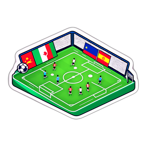 Karikatür Tarzı Futbol Sahası
