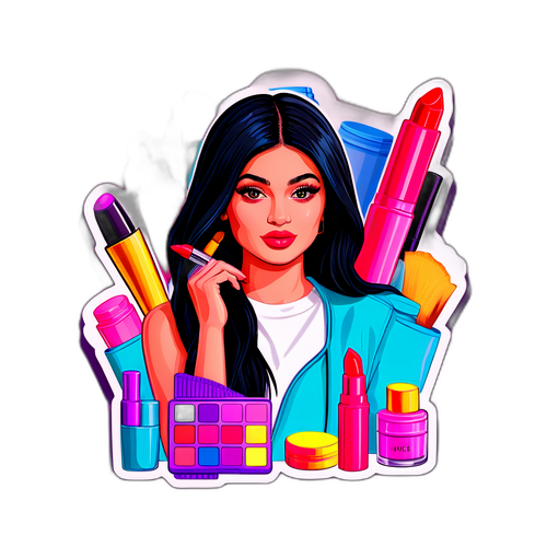Kylie Jenner muotikuva kaupunkimaisemassa