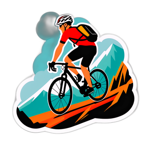 Cenário trágico de um ciclista em uma descida íngreme em Carvide