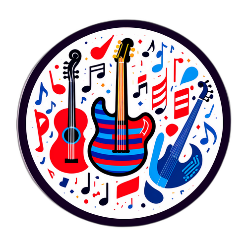 Un sticker que celebra la música de América