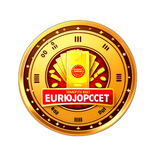Eurojackpot-ilmoitus kultaisilla palkeilla