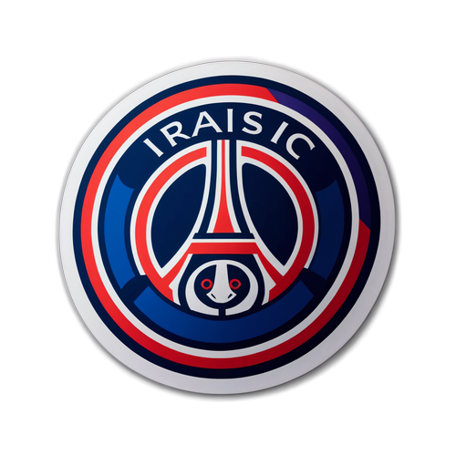 Adesivo elegante del logo PSG con un tocco moderno